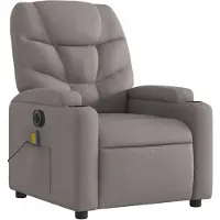 vidaXL Fauteuil de massage électrique Taupe Tissu