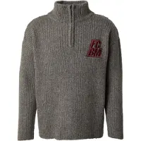 FCBM Pull-over 'Carl' gris chiné / rouge cerise