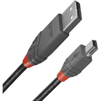 Lindy 36724 câble USB USB 2.0 3 m USB A Mini-USB B Noir