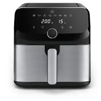 OBH Nordica Easy Fry Mega Air Fryer 7.5 L, acier inoxydable, Friteuse, Argent