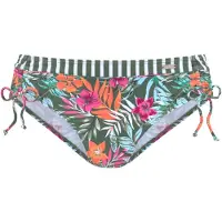 Venice beach Bas de bikini vert foncé / orange / rose / blanc cassé