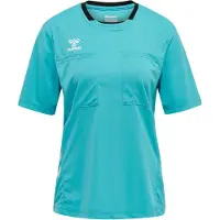 Hummel T-shirt fonctionnel 'Referee Chevron' aqua / noir / blanc