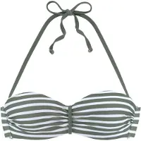 Venice beach Hauts de bikini kaki / blanc