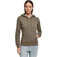 Build Your Brand Organic Hoodie Vert S Femme