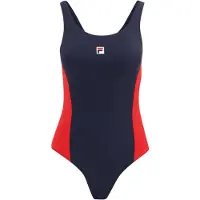 FILA Maillot de bain sport 'Saturnia' bleu foncé / rouge feu / blanc