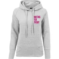 Merchcode Sweat-shirt gris chiné / rose foncé