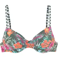 Venice beach Hauts de bikini 'Summer' vert foncé / orange / rose clair / blanc