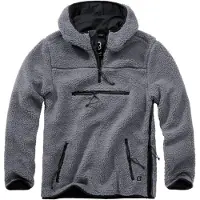 Brandit Veste en polaire gris basalte / noir
