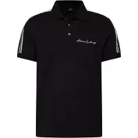 Armani Exchange pour homme. 8NZFSGZJ81Z1200 Polo noir uni (XS), Casuel, Coton, Manche courte