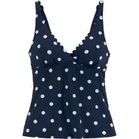 LASCANA Haut de tankini bleu marine / blanc