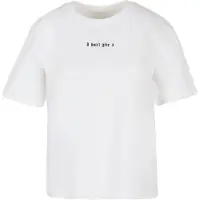 Miss Tee T-shirt 'I Don't Give A F' gris / noir / blanc