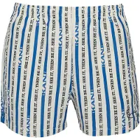 Karl kani Shorts de bain bleu / noir / blanc