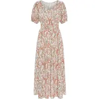 LASCANA Robe crème / vert / orange foncé