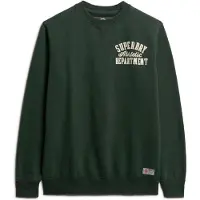 Superdry Sweat-shirt 'VINTAGE ATHLETIC' vert foncé / blanc