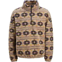 Jack & Jones Pull-over 'Diamond' beige foncé / bleu foncé / jaune foncé / vert gazon