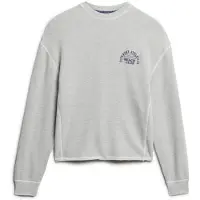 Superdry pour femme. W2012072A Sweatshirt Athletic Essential gris (L), Casuel, Coton, Manche longue