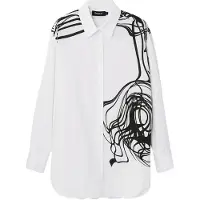 Desigual Chemisier noir / blanc