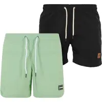 Urban Classics Shorts de bain vert clair / noir