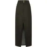 Pepe Jeans Jupe brun foncé / or