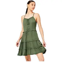 Superdry Vintage Broderie Cami Sleeveless Dress Vert M Femme