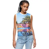 Superdry Sub Print Sleeveless T-shirt Multicolore XL Femme