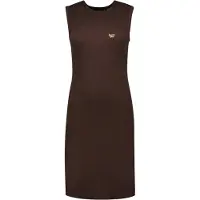 Superdry Rib Bodycon Sleeveless Short Dress Marron XS Femme
