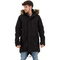 Superdry Vintage Miltry Faux Fur Jacket Noir 2XL Homme