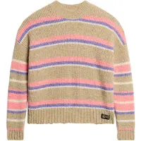 Superdry Multi Stripe Sweater Marron XL Femme