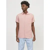 Jack & Jones Tampa Dobby Short Sleeve Shirt Rose XL Homme