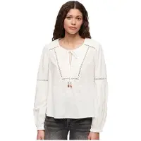 Superdry Ibiza Beach Long Sleeve Blouse Blanc XS Femme