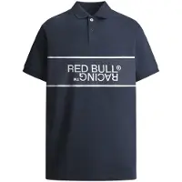 Red Bull Racing Panel Print Logo Short Sleeve Polo Bleu,Gris L Homme