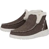 HEY DUDE Denny Wool Faux Shearling Booties Marron EU 38 Femme