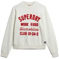 Superdry Workwear Embroiderer Loose Sweatshirt Blanc 2XS Femme