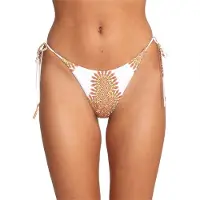 RVCA Serotonin Tie Medium Bikini Bottom Blanc L Femme