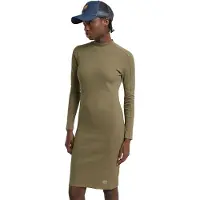 G-Star Ergonomic Slim Rib Long Sleeve Dress Vert S Femme