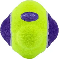 Kong Balle AirDog Knobby avec couineur taille M/L : Ø 8,9cm pour chien