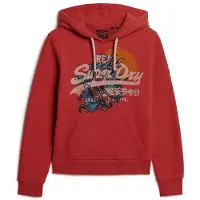 Superdry Tokyo Vl Graphic Hoodie Rouge 2XS Femme