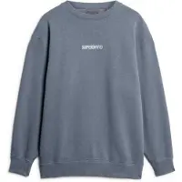 Superdry Micro Logo Graphic Loose Sweatshirt Bleu 3XL Homme