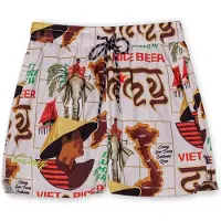 Grimey Viet Cong Beer Swimming Shorts Blanc L Homme