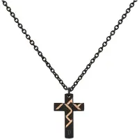 Police Pj.26478psbr Necklace Noir Homme