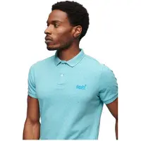 Superdry Classic Pique Short Sleeve Polo Bleu 2XL Homme