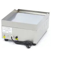 Maxima - Plancha Gastro - chromé lisse - 36 cm - avec bac de récupération