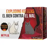 Exploding Kittens El Bien Contra El Mal Board Game Spanish Version Rouge Enfants