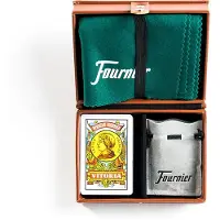 Fournier Mus Set In Polypiel Lined Case With Mint And Rug Deck Board Game Spanish Version Vert Enfants