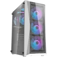 Darkflash Kompiuterio dklas DK352 Plus su 4 ventiliatoriais (juodai baltas)