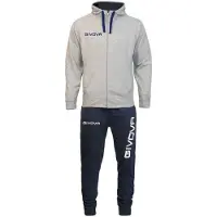 Givova King Cotone Terry Poker Tracksuit Bleu,Gris 3XL Homme
