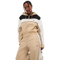 Ellesse Applejack Cropped Tracksuit Jacket Beige XS Femme