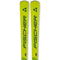 Fischer Rc4 Worldcup Pro M-plate+rc4 Z13 Gw Freeflex Alpine Skis Pack Jaune 180