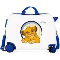 The Lion King unisex pour enfant. 4759821 Valise pour enfants 2 roues multidirectionnelles Hakuna Matata blanc, bleu -38x50x20cm (OSFA), Casuel, AB