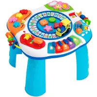 WINFUN Tren Y Piano Español Activity Table Multicolore 12 Months Enfants